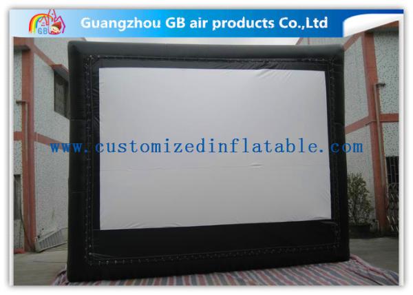 Custom Frame Style Inflatable Movie Screen / Theater Screen For Outside Garden
