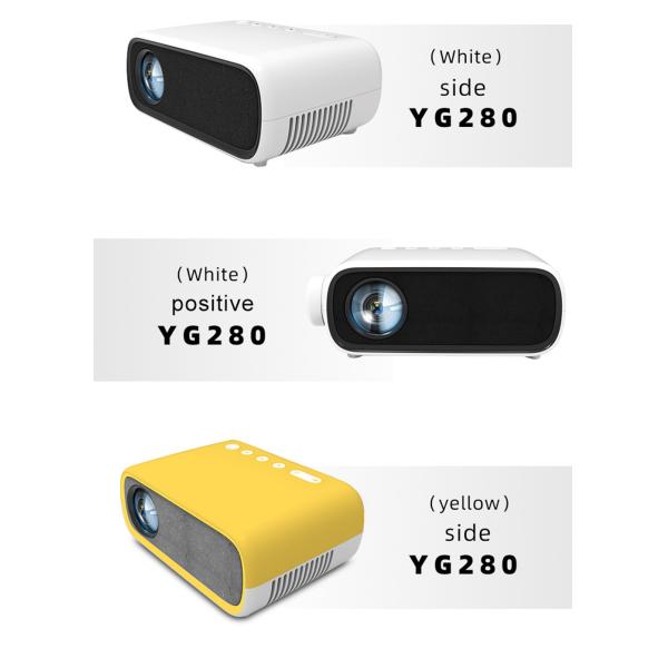 YG280 1080P Mini LED Projector Supported 16:9 Phone Same Screen