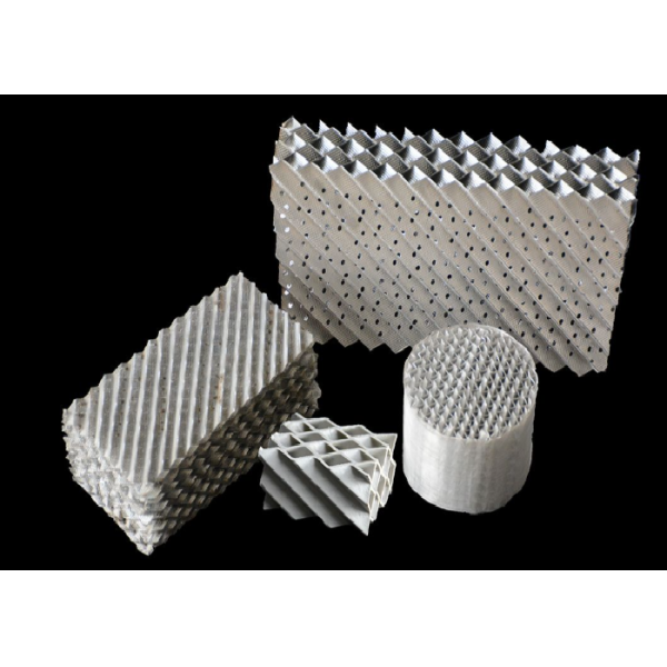 High Efficiency Metal Structured Packing For Low Pressure Drop And Throughput