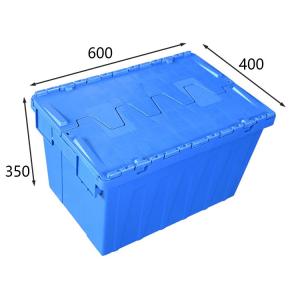 China Nestable Large Plastic Shipping Boxes HDPE Blue Load 50Kg Reusable Moving Bins wholesale