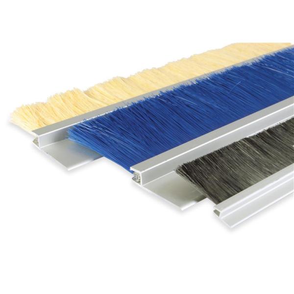 Customized Aluminium Metal Back Nylon Sealing Door Bottom Sweep Weather Strip