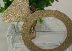 Glitter Paperboard Ring Glitter Paper Letters Gold Color For Birthday Cake Decor
