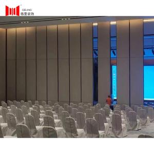 China Fabric Cushion Surface Hotel Folding Partition Wall 130mm Thickness wholesale