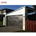 Double Black Insulated Garage Doors Residential Panel Lift Horizontal Sliding