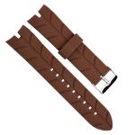 Leaf Texture Mens Rubber Watch Bands , 24mm Silicone Watch Strap
