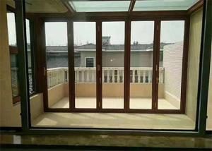 China 6063 T5 Bifold Aluminum Door Extrusion Frame Sound Isolation wholesale