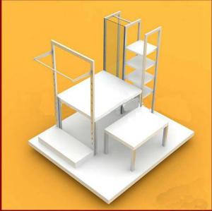 China Multi-Functional Wooden Display Stands , Cosmetic / Purfume Slatwall Display Units wholesale