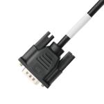 D-SUB-9Pin Male Solder Type White Rubber Core Nickel Plated Shell To D-SUB-9Pin