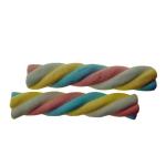Halal Twisted Fruit Flavored Marshmallows , Multi Colored Marshmallows
