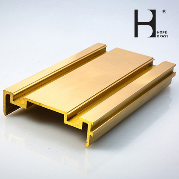 Anti Aging 58% Copper Brass Extrusion Frame For Sliding Door And Windows