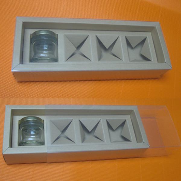 Custom Recycled Cardboard Gift Box With Tray Insert Biodegradable Candle Jar Packaging Boxes