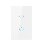 Tuya US standard 2gang APP Control Glass Touch Operated Smart Wifi Light Dimmer