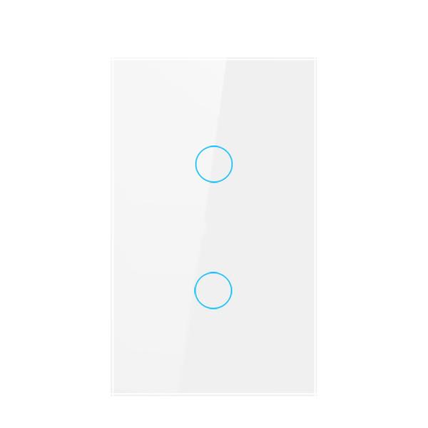 Tuya US standard 2gang APP Control Glass Touch Operated Smart Wifi Light Dimmer