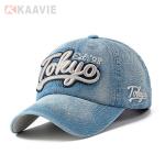 Blue Color Cotton Denim Baseball Cap Womens Adjustable 58cm ODM