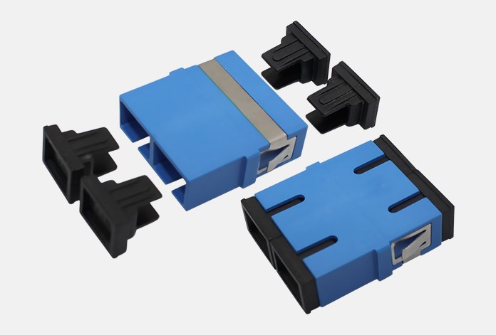 700 1 FTTH Fiber Optic Coupler Duplex SC SM Welded Adapter Without Flanges