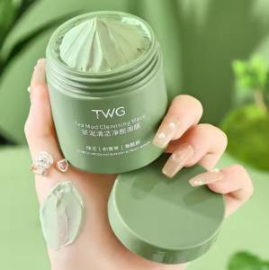 China Green Tea Clay Face Mask Skin Care Pore Shrinking Blackhead Remover Face Mask Deep Cleansing Face Mud wholesale