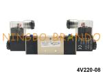 AirTAC Type 5/2 Way 1/4'' Double Coil Pneumatic Solenoid Valve 24VDC 220VAC