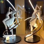 D78*179cm Modern high quality decorative white human body floor lamp for living