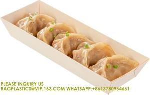 China Compostable Food Containers, Rectangle Wooden Bento Boxes - Long Flare, Grease Resistant, Natural Poplar wholesale