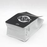 Black Coffee Bags Custom Aluminum Foil Flat Bottom Pouch Bag For Coffee