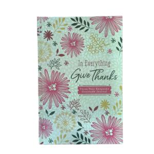 China In Everything Give Thanks Three-Year Keepsake Gratitude Journal 4C Diary Printing Services For Christian Journals wholesale