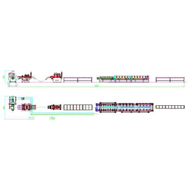 Automatic Cable Tray Decoiler Punching And Cold Bending Production Line Model DPC2050