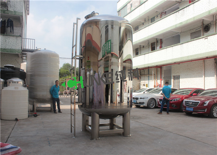 5T SS RO Water Storage Tank For Liquid Storage / Closed Sterile liquid Storage Tank With Stairs