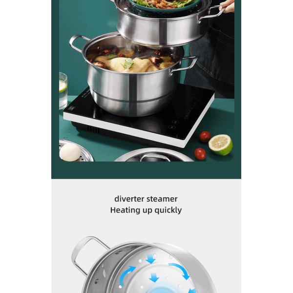 Hot Selling OEM Kitchen Cookware Cooking Pot 2 layer Kitchenware Soup Pot Stainless Steel Thickened Steamer Pot