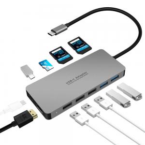 China 11 in 1 USB C hub with HDM I 4K perfect for all type c devices, PC/ Tablet/Mobile phone wholesale