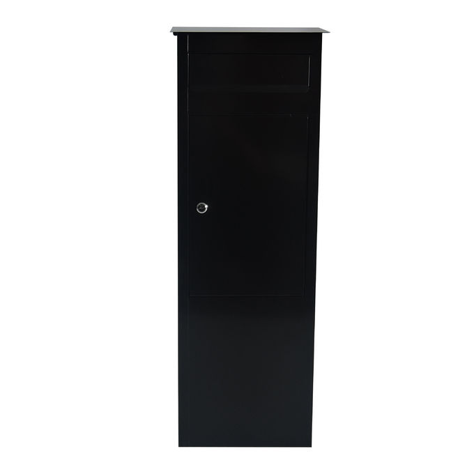 Black Freestanding Letterbox Provides Adequate Space For Large Parcels