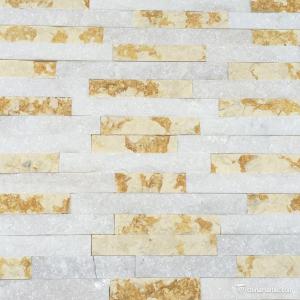 China Yellow White Galala Beige Marble Culture Stone , Ledger Stone Panels Anti - Mildew wholesale