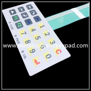 China 2.54 Pitch Industrial Numeric Keypad 2.0mm Membrane Switch Keyboard wholesale
