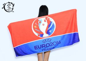 China Microfiber Size 30'' x 60'' Europe Cup Logo Beach Towel , Fast Drying Super Absorbent Gym Towel wholesale