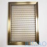 Champagne Finish Cabinet Mesh Inserts Metal For Armoires Door