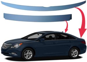 China Auto Sculpt Roof Spoiler and Rear Trunk Spoiler for Hyundai Sonata 2010-2014 Distributor wholesale