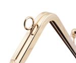 Fashion light gold metal purse frame,clutch bag metal frame with inner size