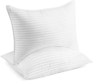 China Soft 100% Cotton Pillow Satin Stripe Luxuriously Soft Thread Count White Pillowcase wholesale