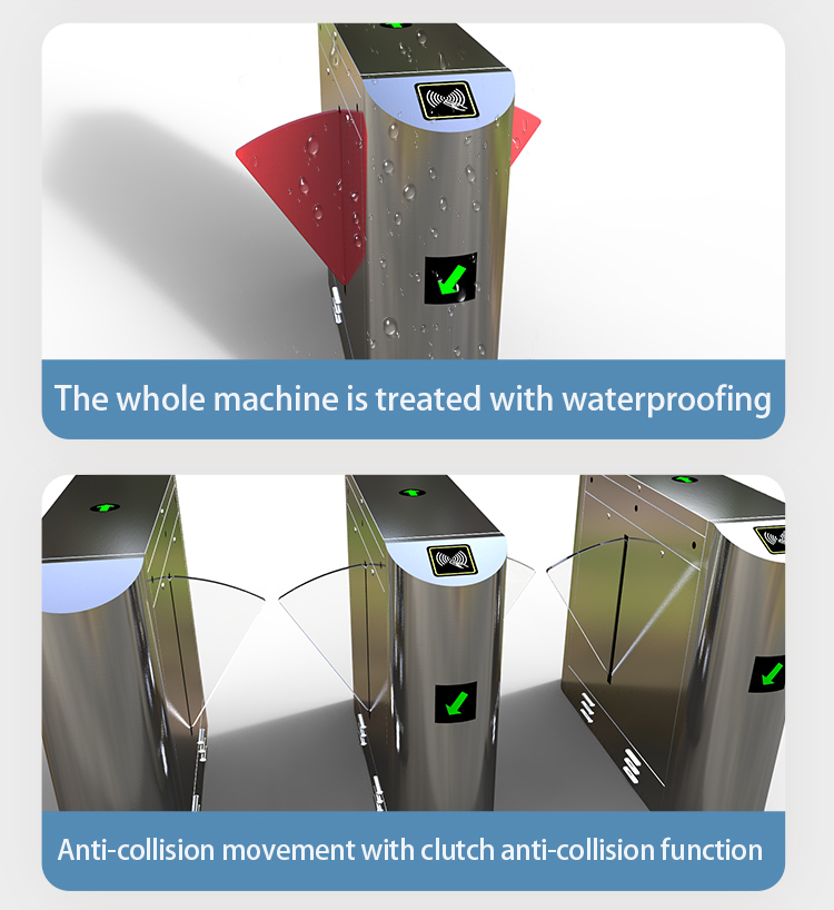 Public Facilities Security Turnstile Gate , Swing Barrier Gate Turnstile Access Control