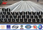 10m-20m Galvanised Steel Power Poles / Electric Transmission Line Poles Round
