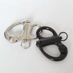 Black Stainless Steel Fixed Eye Snap Shackle for Paracord Bracelet