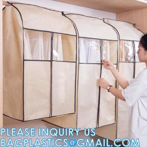 China Large Capacity Dustproof Clothing Closet Organizer Custom Suit Garment Cover Bags Custom Logo wholesale