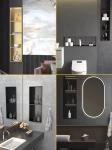 Waterproof STAINLESS STEEL Shower Shelf in Matte Black for Beautiful Bathroom