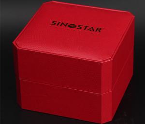 China Custom Twist Display Plastic Watch Box Square White Velvet Inside High Grade wholesale