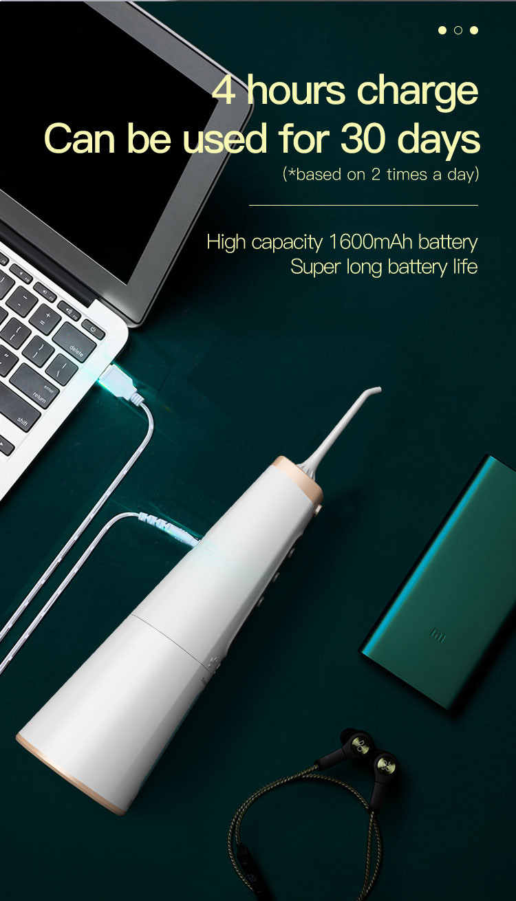 Portable Therapeutic Oral Irrigator with 300ml Water Tank High Pressure