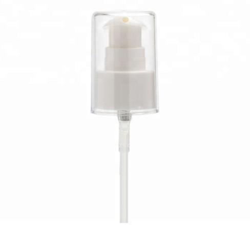 Plastic cosmetic lotion pump , White 20 / 410 refillable bottle pump with