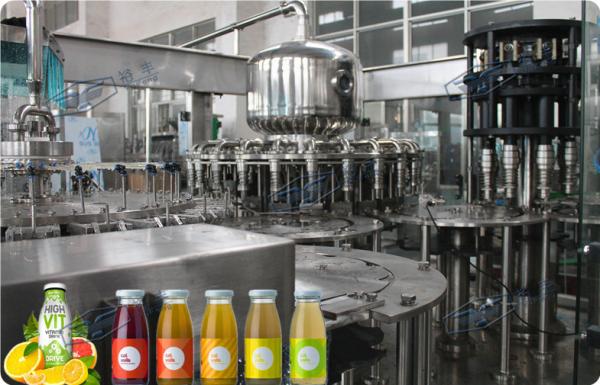 0.4Mpa 8000BPH Hot Filling Orange Juice Machine For Glass Jars With Twist Off