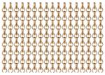Multicolour Extra Wide Aluminium Chain Fly Screen 90*210cm Pale Gold