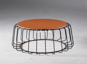 China Living Room Modern Fashion Design Stainless Steel Frame Round Coffee Table wholesale