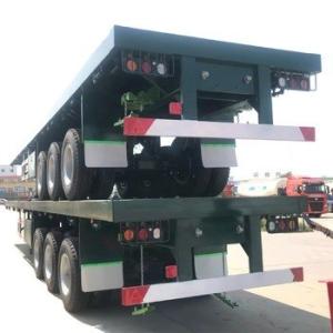 China Customizable 2 3 4 Axles 30tons 40 Tons 50 Tons Shipping Container Flatbed Semi Trailer With Tractor Truck wholesale