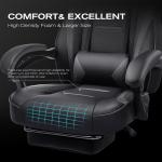 27.16"D x 20.66"W x 47.24"H in Ergonomic Gaming Chair with Leg Rest and Footrest